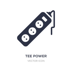 tee power icon on white background. Simple element illustration from Technology concept.
