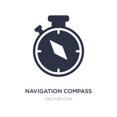 navigation compass icon on white background. Simple element illustration from Technology concept.
