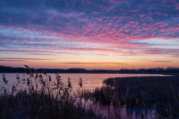 Poranek nad stawami. Stawy Dojlidzkie. Kolorowy i słoneczny  poranek © podlaski49