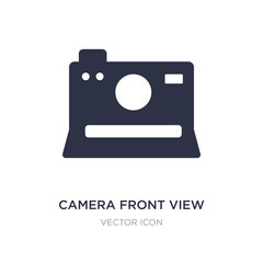 camera front view icon on white background. Simple element illustration from Technology concept.