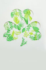 Happy St.Patrick's Day shamrock text greeting card