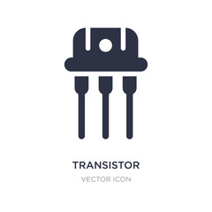 transistor icon on white background. Simple element illustration from Technology concept.