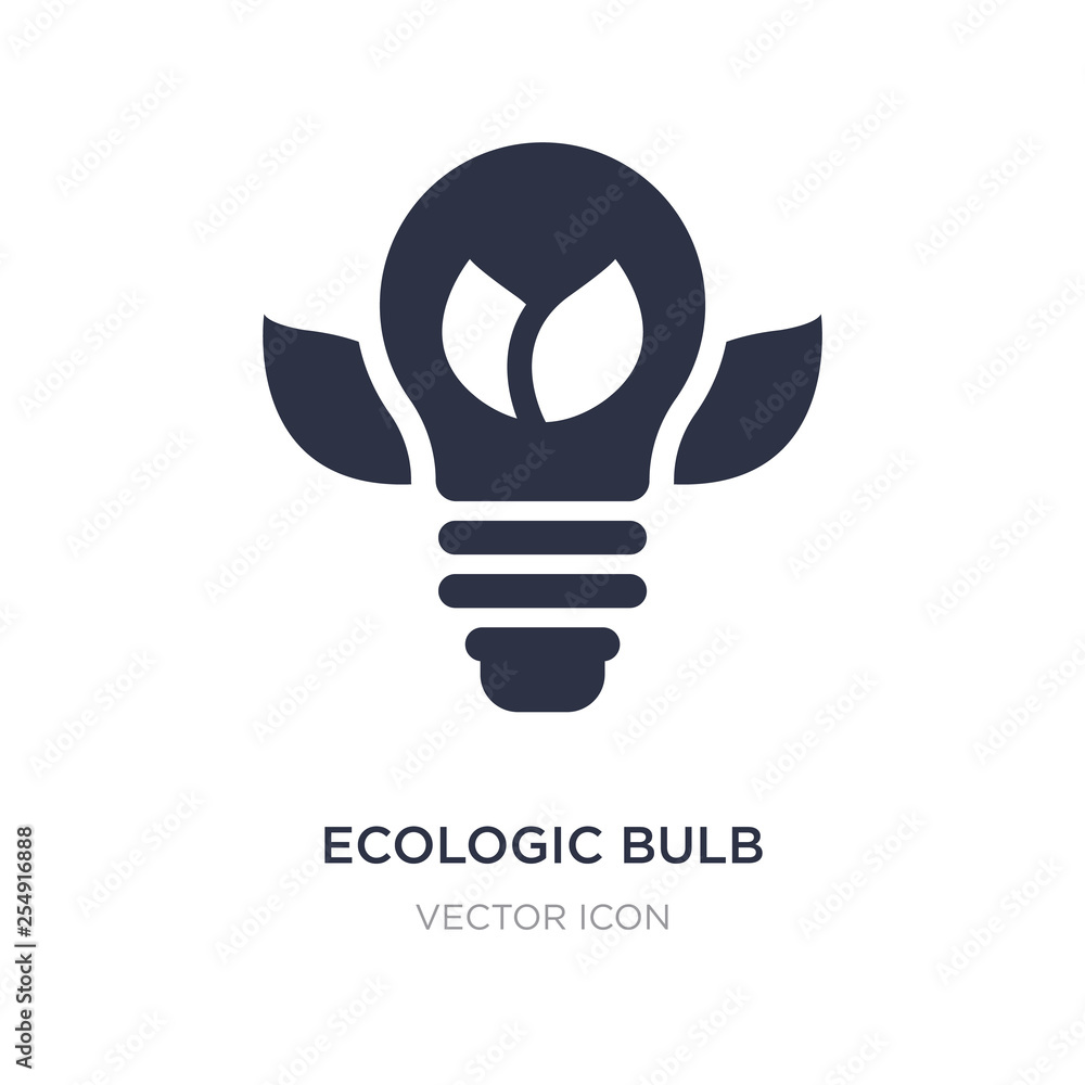 Poster ecologic bulb icon on white background. simple element illustration from technology concept.