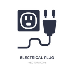 electrical plug icon on white background. Simple element illustration from Technology concept.