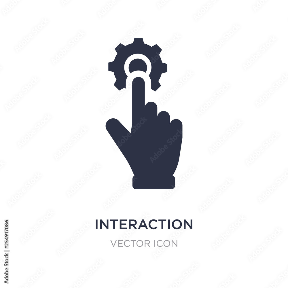 Poster interaction icon on white background. simple element illustration from technology concept.