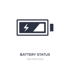battery status icon on white background. Simple element illustration from Technology concept.