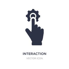 interaction icon on white background. Simple element illustration from Technology concept.