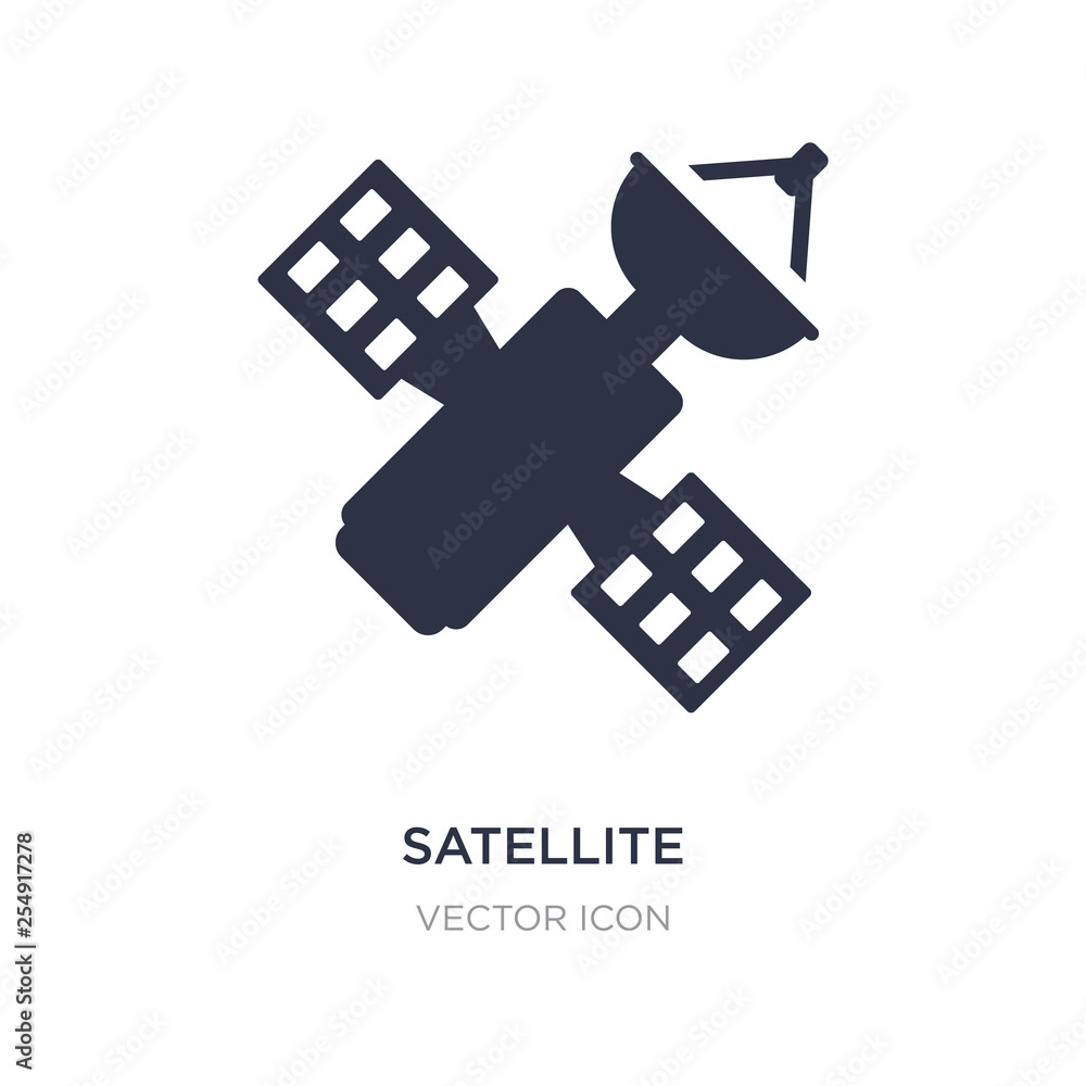 Poster satellite connection icon on white background. simple element illustration from technology concept.