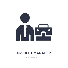 project manager icon on white background. Simple element illustration from Technology concept.