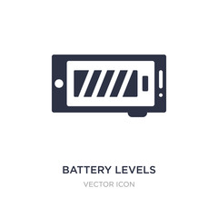 battery levels icon on white background. Simple element illustration from Technology concept.