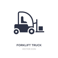 forklift truck icon on white background. Simple element illustration from Transport concept.