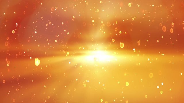 Particle on orange background 