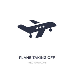 plane taking off icon on white background. Simple element illustration from Transport concept.