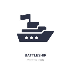 Fototapeta premium battleship icon on white background. Simple element illustration from Transport concept.