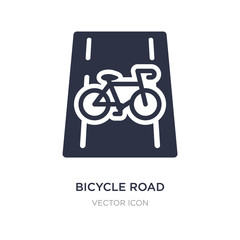 bicycle road icon on white background. Simple element illustration from Transport concept.