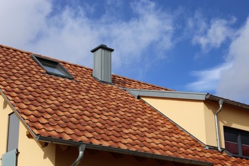 Tiled roof in mediterranean style