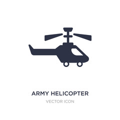 army helicopter icon on white background. Simple element illustration from Transport concept.