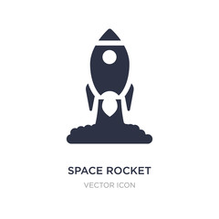 space rocket launch icon on white background. Simple element illustration from Transport concept.