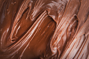 Macro photo of chocolate cream or spread
