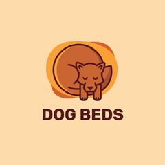 Dog beds. Logo template.