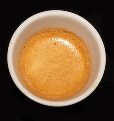 Coffee. Cup. Foam. Macro. Hot. Beverage. Black