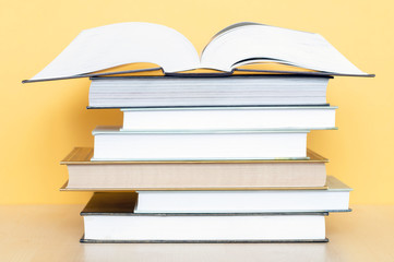 stack book on table