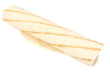Tortilla wrap isolated on a white background