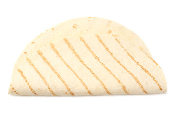 Tortilla wrap isolated on a white background