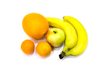 fresh fruits on the white background beautiful