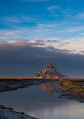 Mont Saint Michel mirrored in Creek