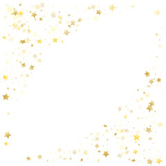 Magic gold sparkle texture vector star background.