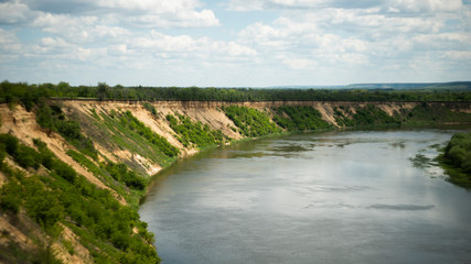 Fototapeta na wymiar rural landscape with the river