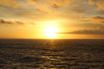 sunset over the sea