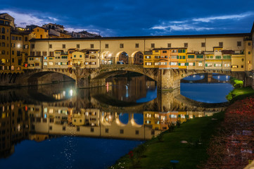 Fototapeta na wymiar Florence - Ponte Vecchio de nuit