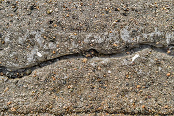 Melting ice and Gravel. Spring background. Grunge. Abstract
