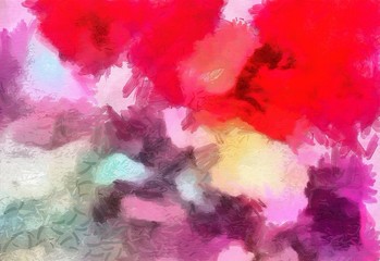 Creative abstract painting background in oil. Textured brush strokes of paint. Colorful design pattern. Artistic drawing grunge texture. Watercolor mixed fine art template for decoration. Vintage.