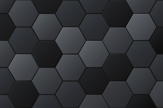 Abstract hexagonal background. Futuristic technology concept. 3d vector illustration.