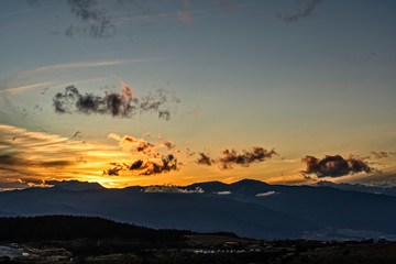高ボッチ高原の夕焼け