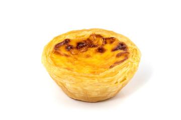 Egg tart isolated on white background