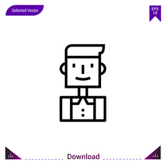 husband vector icon. Best modern, simple, isolated, flat icon for website design or mobile applications, UI / UX design vector format