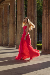 Fototapeta premium woman in red dress