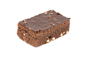 chocolate cake isolated on white background