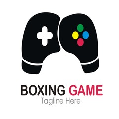 boxing game logo design ector