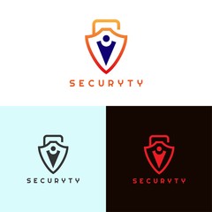 security icon templates, secure logo,creative vector logo design,emblem,illustration element