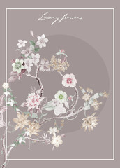 Elegant watercolor flower