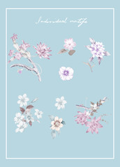 Elegant watercolor flower