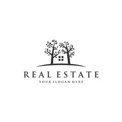 real estate with trees logo