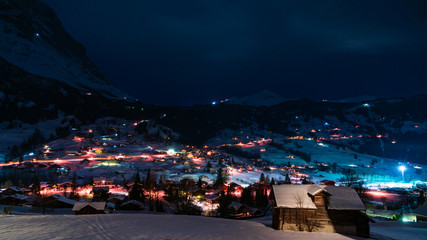 Night time Grindelwald long exposure