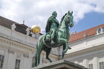 Fototapeta na wymiar Vienna. Monument to Emperor Joseph II. Josefsplatz Square