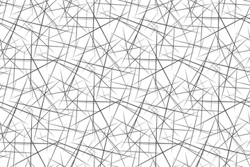 Abstract background of black geometric shapes white modern seamless pattern